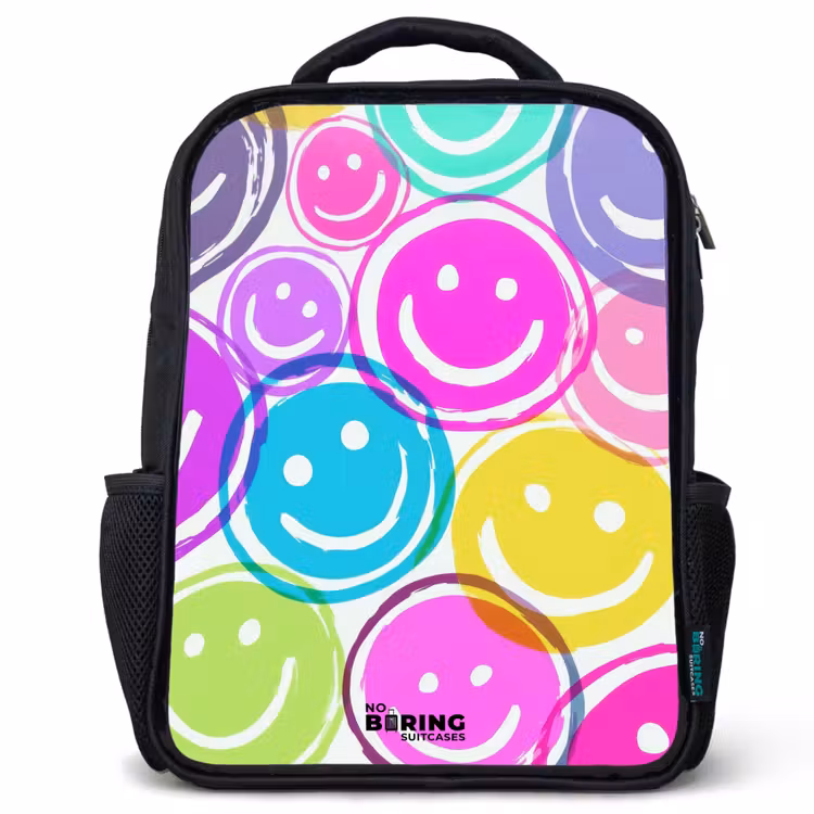 Kinderrucksack - Schwarz - Bunte Lächel-Explosion — 1