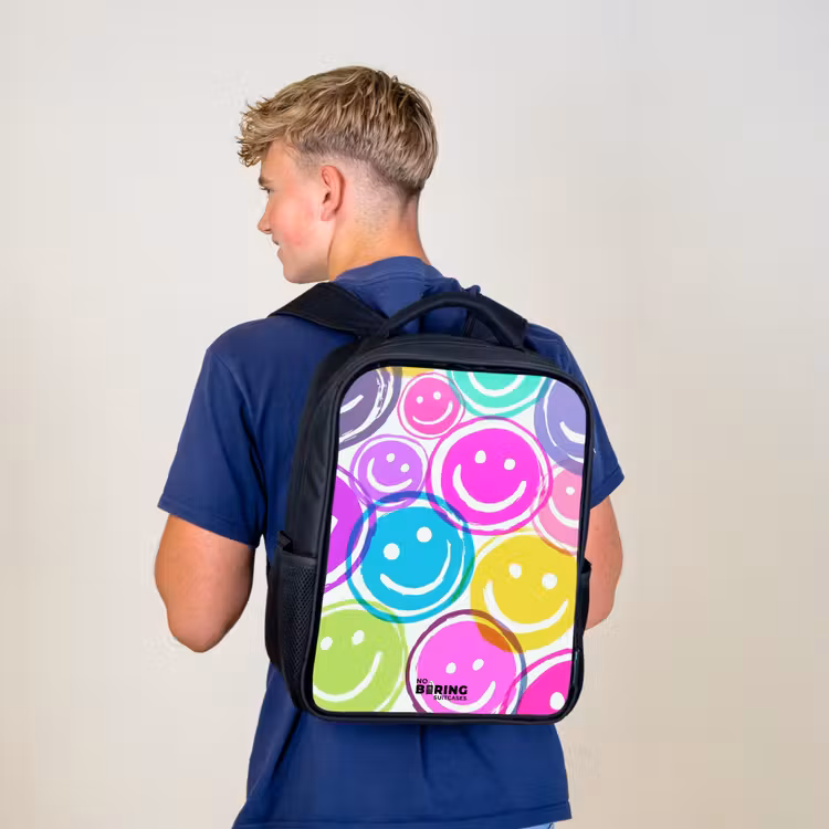 Kinderrucksack - Schwarz - Bunte Lächel-Explosion — 3