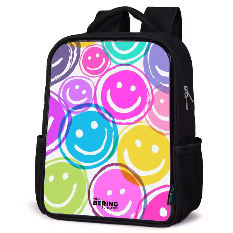 Kinderrucksack - Schwarz - Bunte Lächel-Explosion — 4