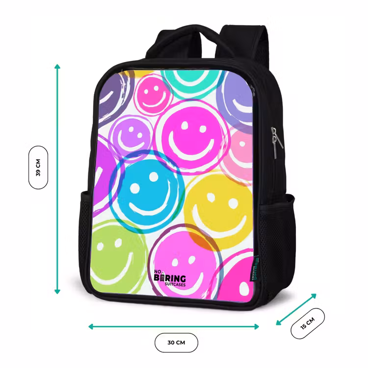 Kinderrucksack - Schwarz - Bunte Lächel-Explosion — 6
