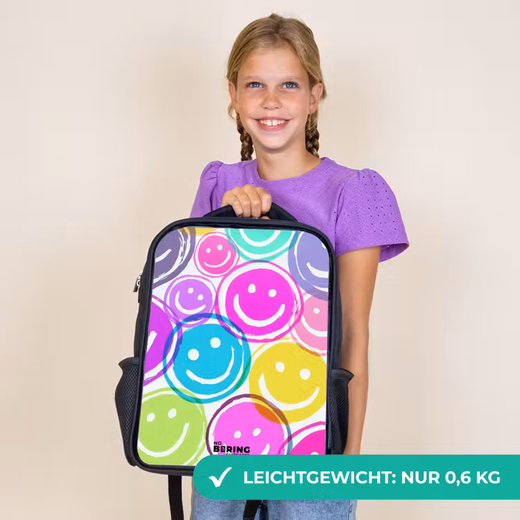 Kinderrucksack - Schwarz - Bunte Lächel-Explosion — 7