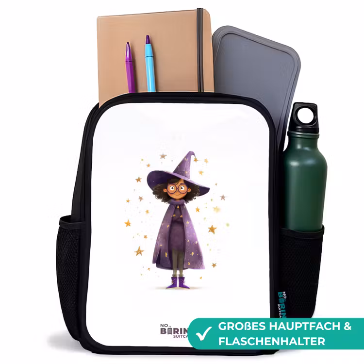 Kinderrucksack - Schwarz - Der violette Umhang des Zauberers — 8