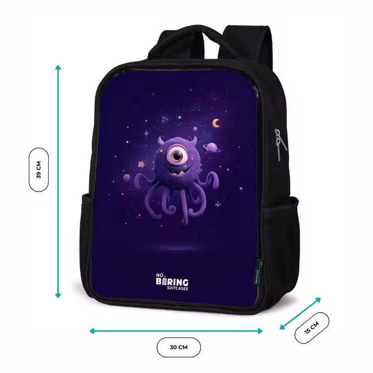 Kinderrucksack - Schwarz - Kosmisches Tentakelmonster — 6
