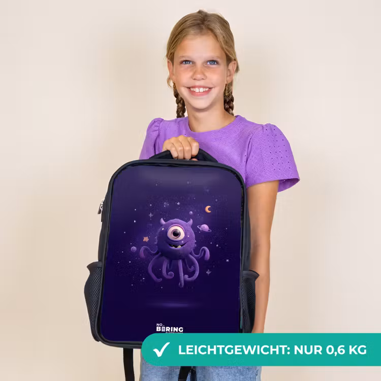 Kinderrucksack - Schwarz - Kosmisches Tentakelmonster — 7