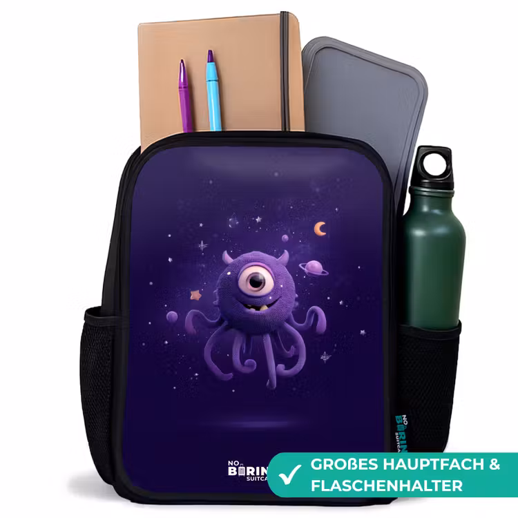 Kinderrucksack - Schwarz - Kosmisches Tentakelmonster — 8