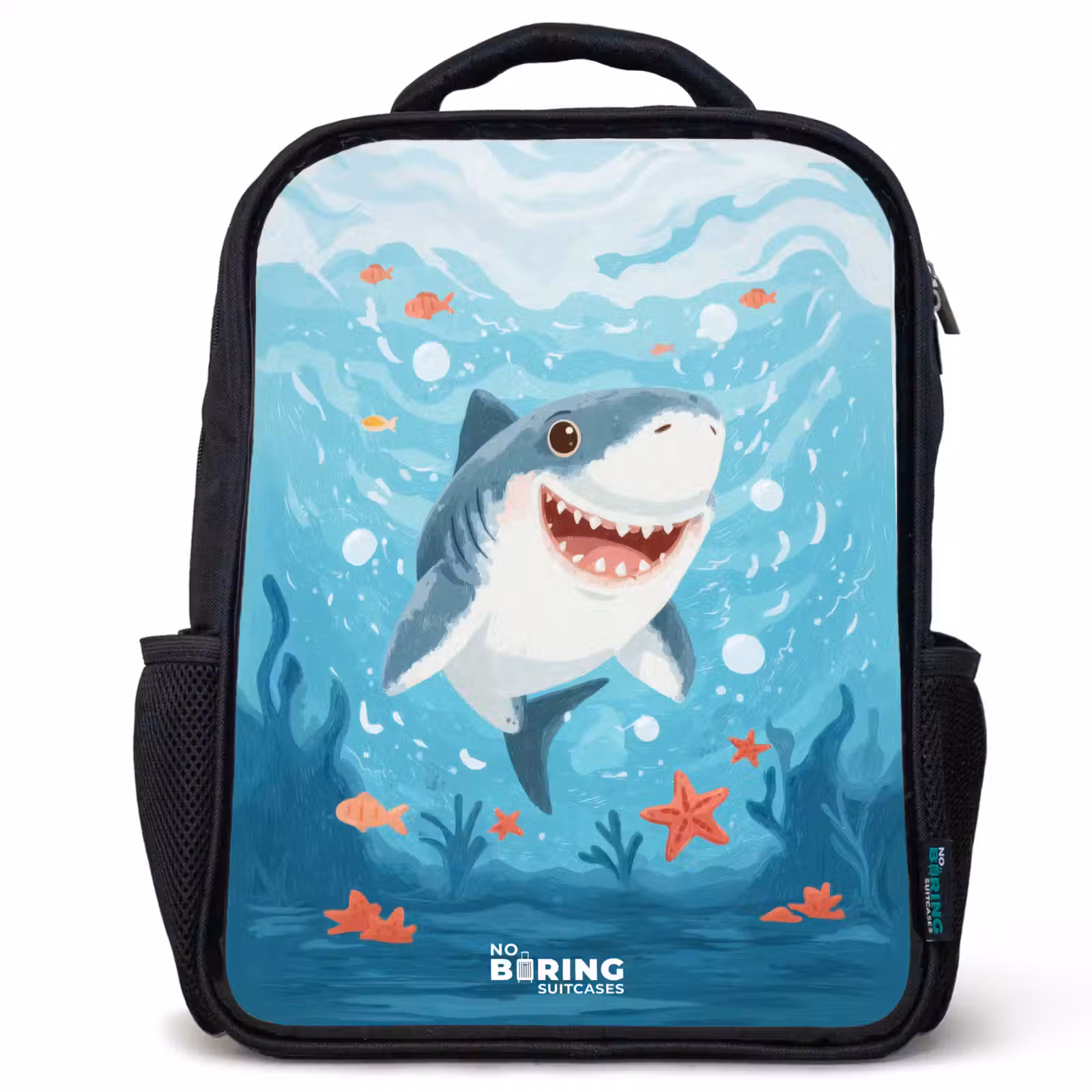 Kinderrucksack - Schwarz - Hai - Wasser - Meer — 1