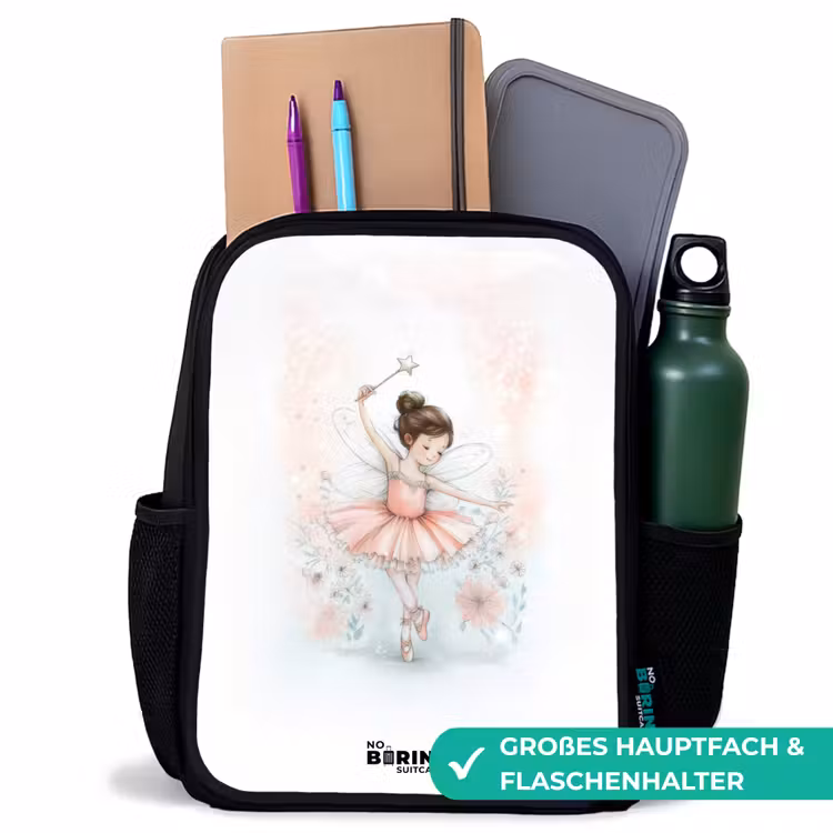 Kinderrucksack - Schwarz - Ballerina - Elfe - Fee — 8
