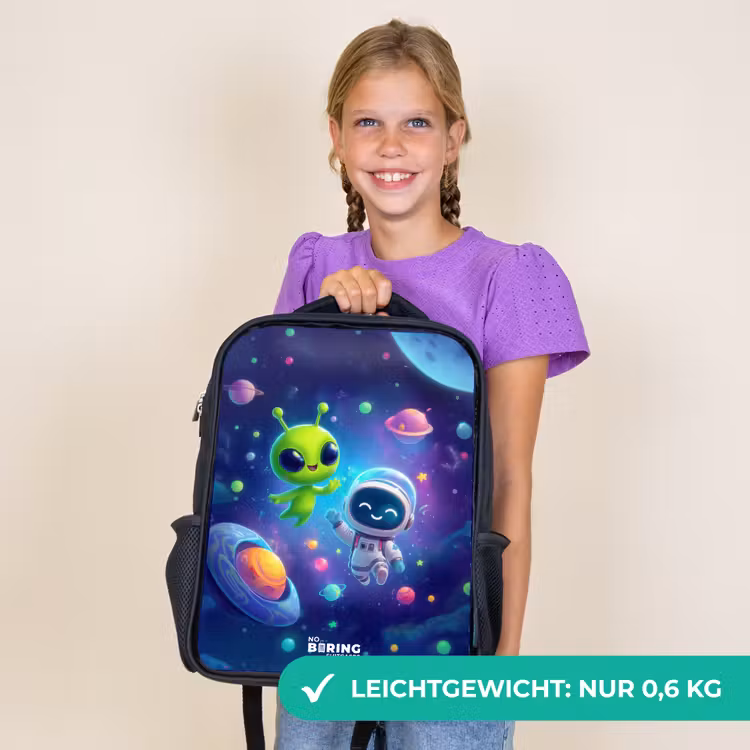 Kinderrucksack - Schwarz - Fröhliches Treffen im Weltraum — 7