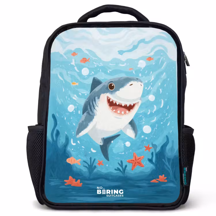 Kinderrucksack - Schwarz - Hai - Wasser - Meer — 1