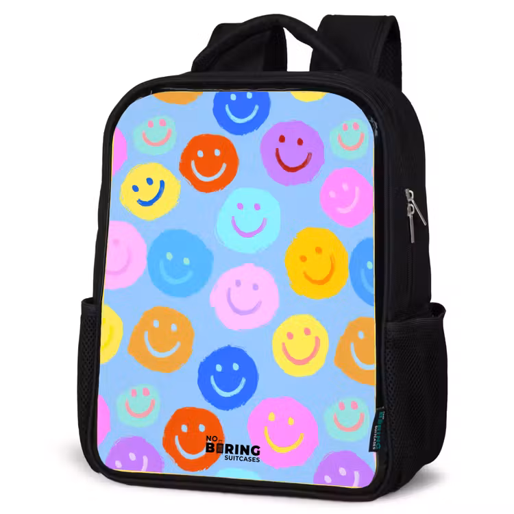 Kinderrucksack - Schwarz - Heiteres Muster von Smileys — 4