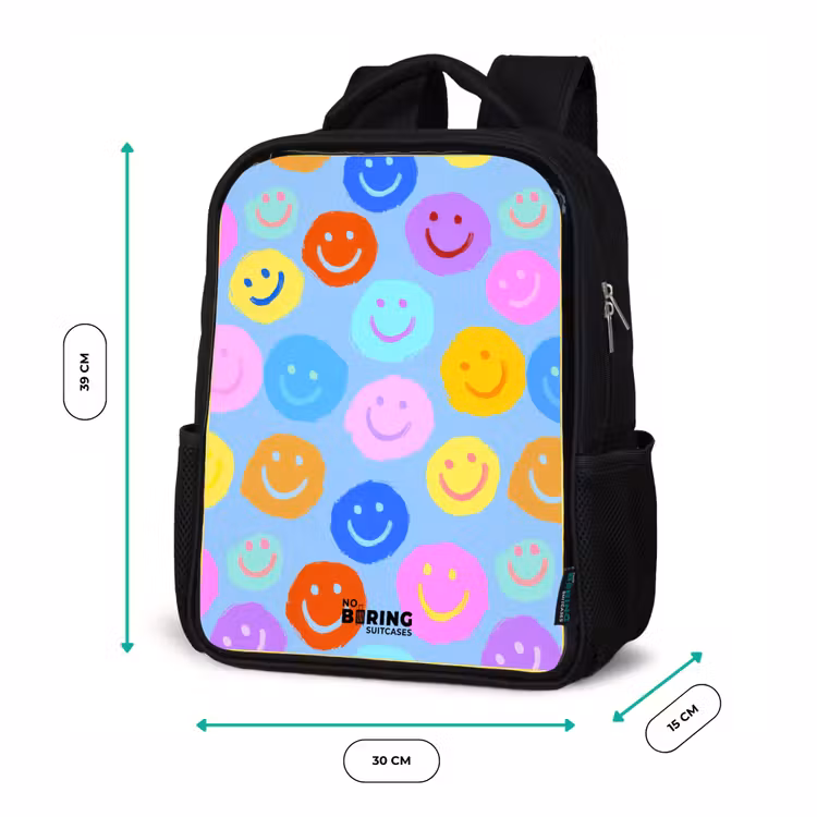 Kinderrucksack - Schwarz - Heiteres Muster von Smileys — 6