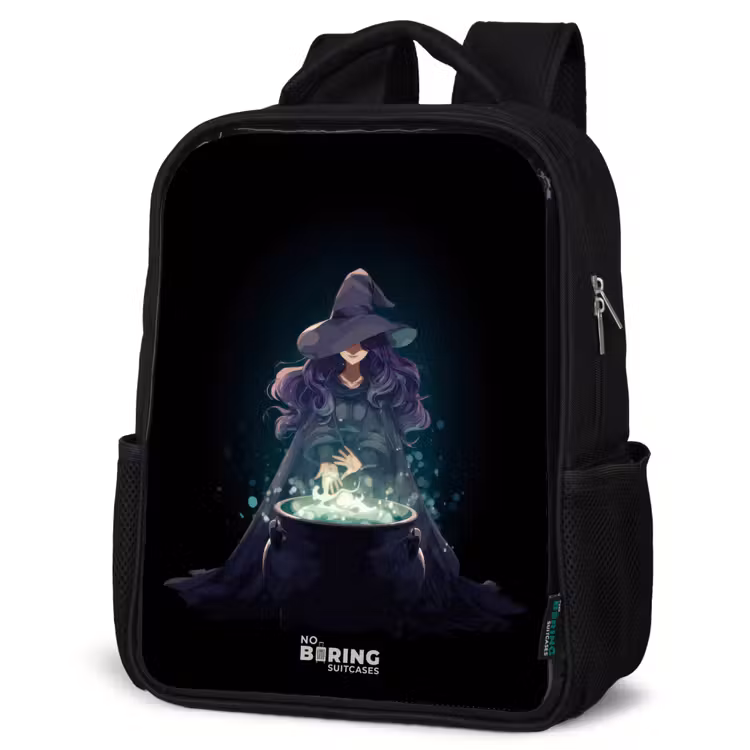 Kinderrucksack - Schwarz - Hexe - Kessel - Magie — 4