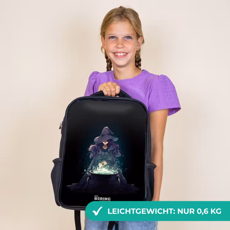 Kinderrucksack - Schwarz - Hexe - Kessel - Magie — 7