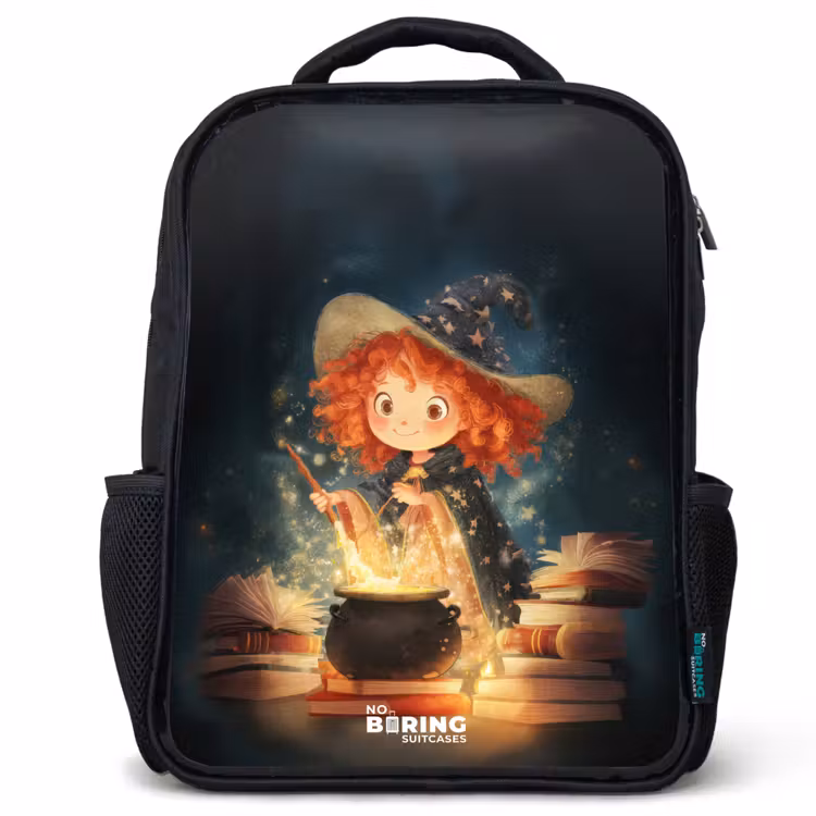 Kinderrucksack - Schwarz - Hexe mit funkelndem Trank — 1