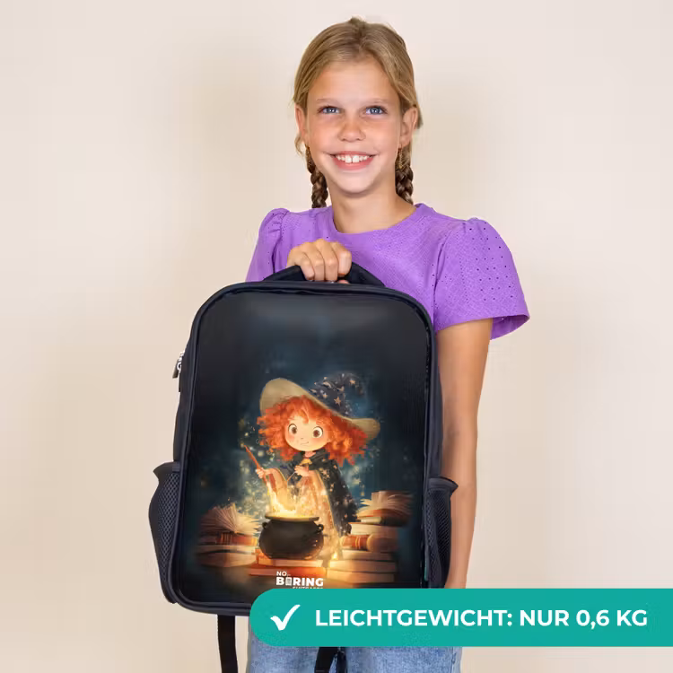 Kinderrucksack - Schwarz - Hexe mit funkelndem Trank — 7