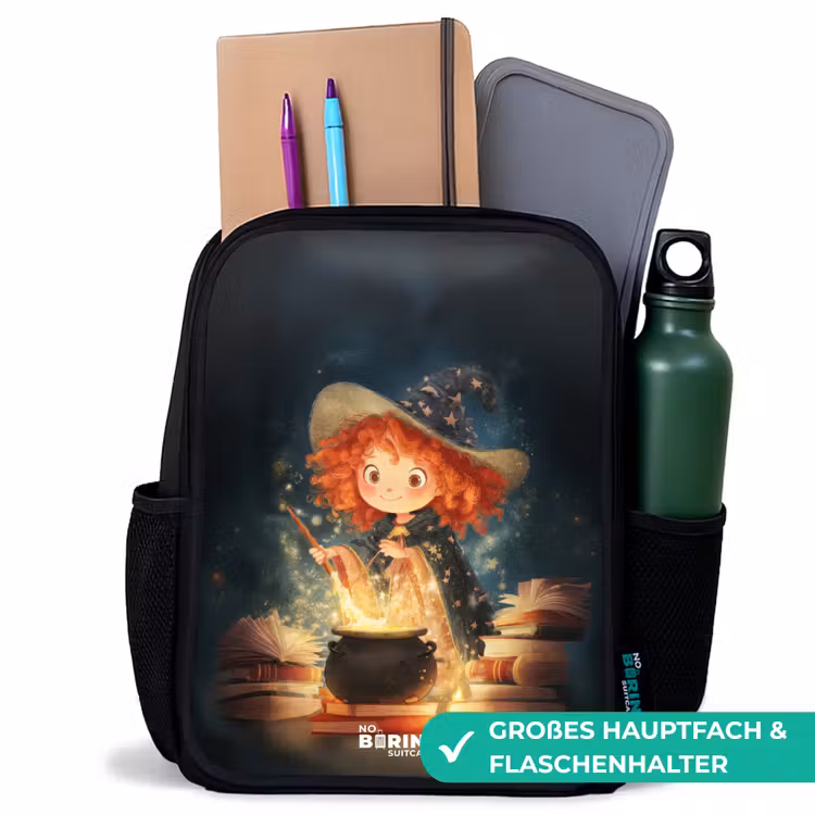 Kinderrucksack - Schwarz - Hexe mit funkelndem Trank — 8
