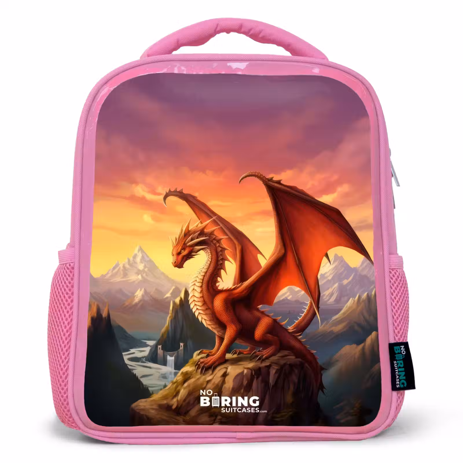 Kinderrucksack - Rosa - Roter Riesendrache — 1
