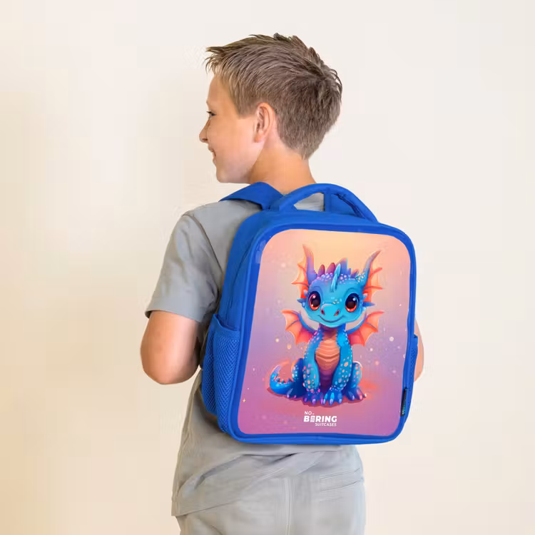 Kinderrucksack - Blau - Niedlicher Babydrache — 2