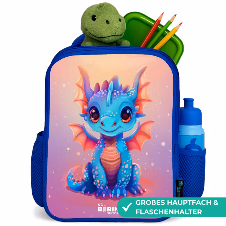 Kinderrucksack - Blau - Niedlicher Babydrache — 3