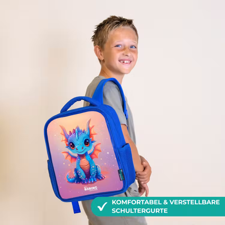 Kinderrucksack - Blau - Niedlicher Babydrache — 5