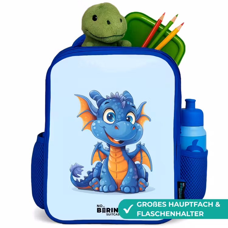 Kinderrucksack - Blau - Zwergdrache — 3
