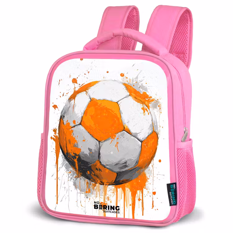 Kinderrucksack - Rosa - Fußball - Farbe - Orange — 4