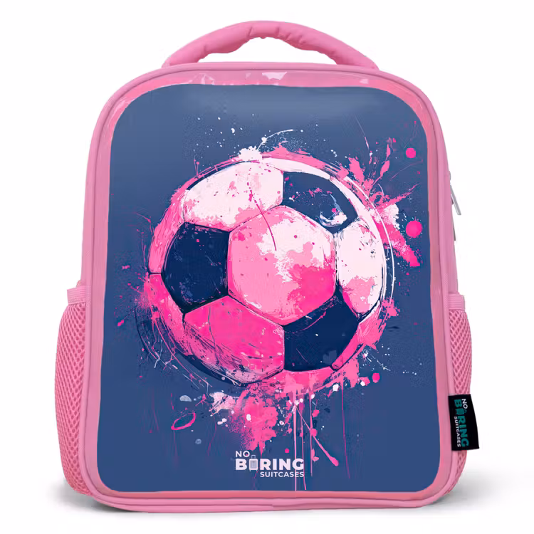 Kinderrucksack - Rosa - Fußball - Farbe - Rosa - Blau — 1