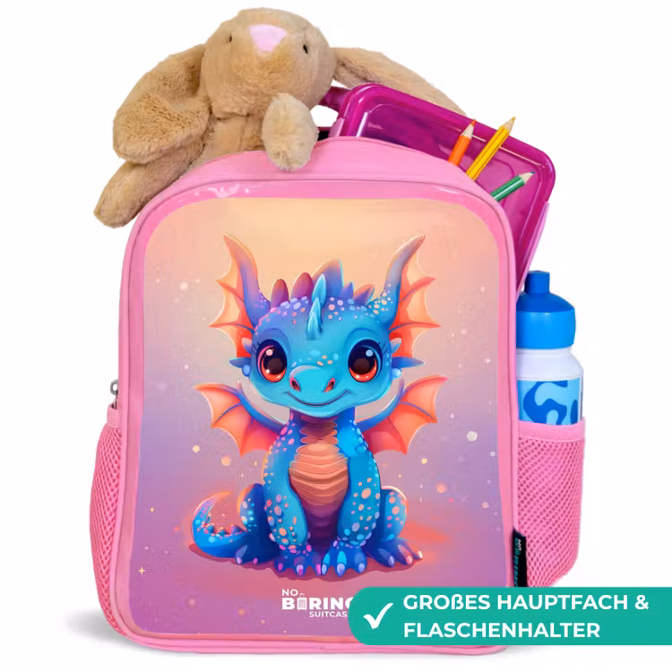 Kinderrucksack - Rosa - Niedlicher Babydrache — 3