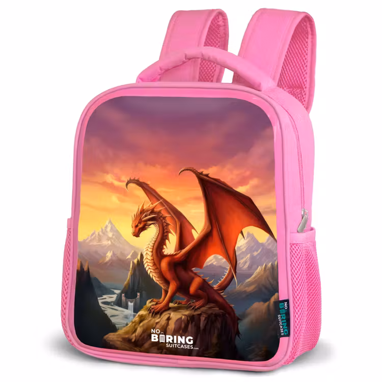 Kinderrucksack - Rosa - Roter Riesendrache — 4