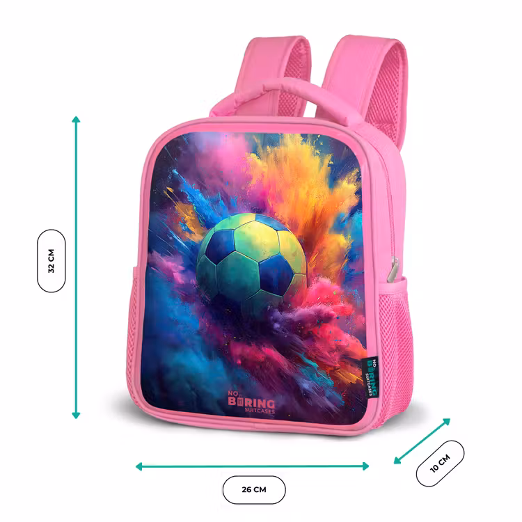 Kinderrucksack - Rosa - Neon - Kugel - Farbenfroh — 2