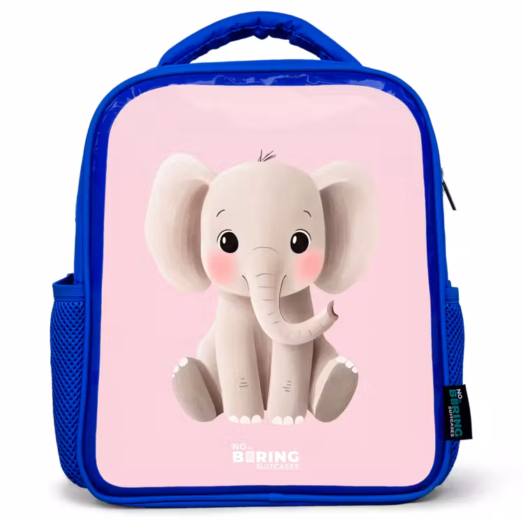 Kinderrucksack - Blau - Elefant - Baby - Erröten - Illustration — 1