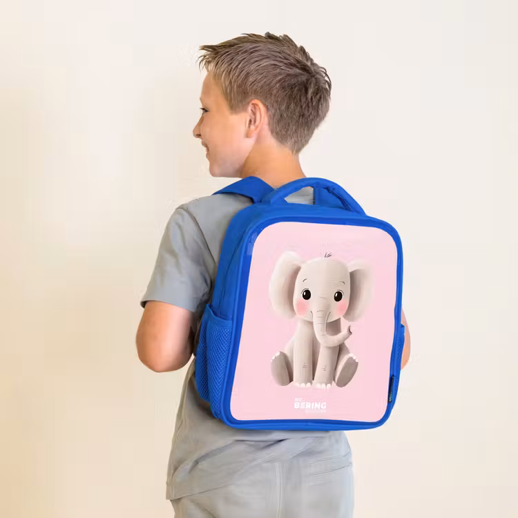 Kinderrucksack - Blau - Elefant - Baby - Erröten - Illustration — 2
