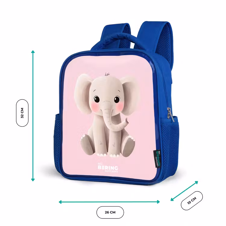 Kinderrucksack - Blau - Elefant - Baby - Erröten - Illustration — 6