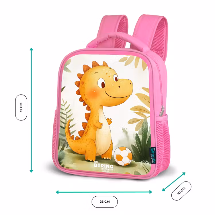 Kinderrucksack - Rosa - Dino - Fußball - Orange — 2