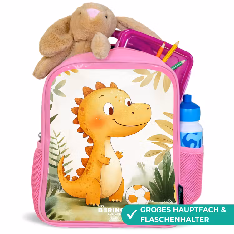 Kinderrucksack - Rosa - Dino - Fußball - Orange — 3