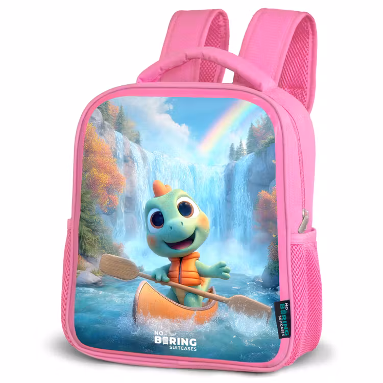 Kinderrucksack - Rosa - Dino - Natur - Wasserfall — 4