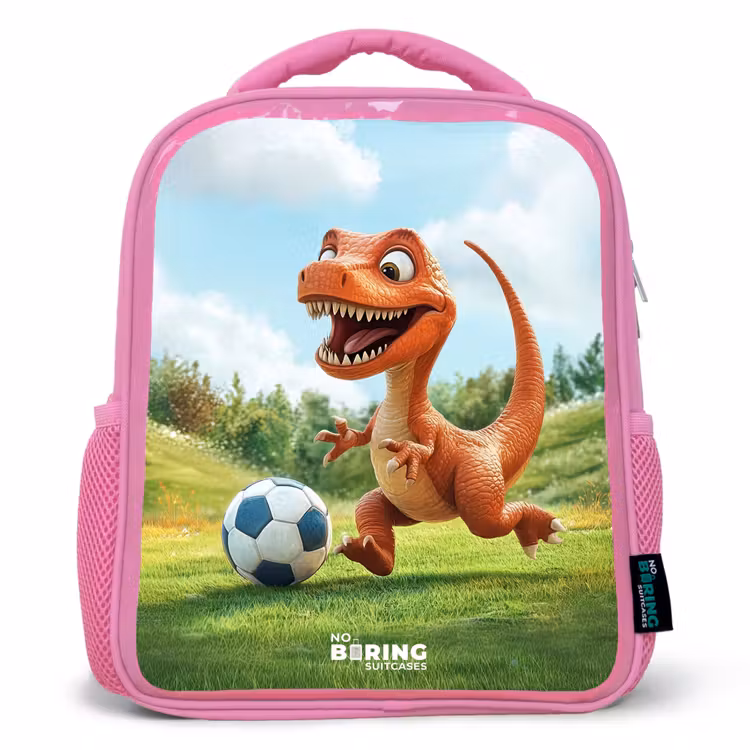 Kinderrucksack - Rosa - Fußball - Dino - Sport — 1