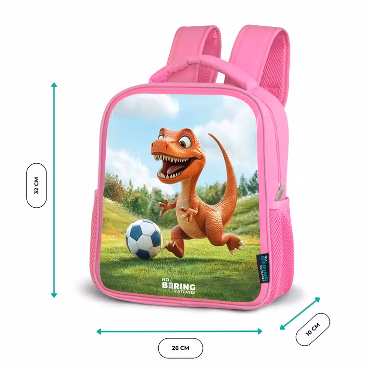 Kinderrucksack - Rosa - Fußball - Dino - Sport — 2