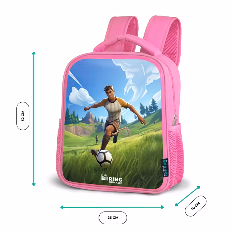 Kinderrucksack - Rosa - Fußball - Junge - Tor - Fußballtrikot — 2