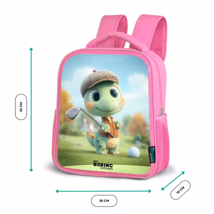 Kinderrucksack - Rosa - Golf - Dino - Grün — 2