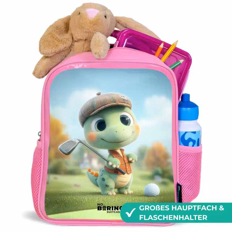 Kinderrucksack - Rosa - Golf - Dino - Grün — 3