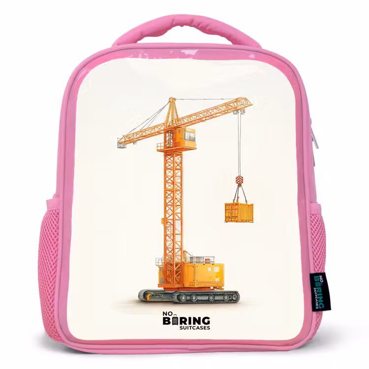 Kinderrucksack - Rosa - Turmkran - Signiert - Orange — 1