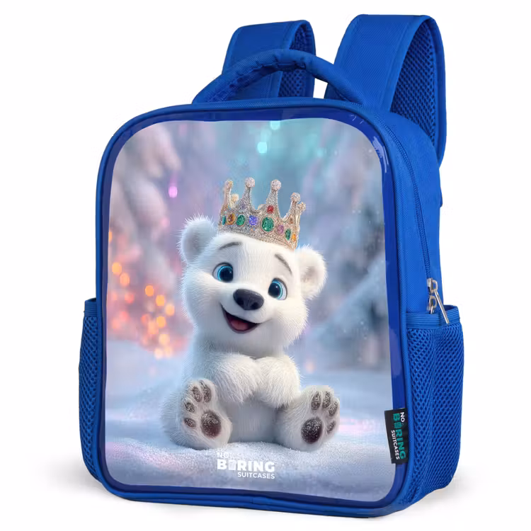 Kinderrucksack - Blau - Eisbär - Krone - Winter — 7