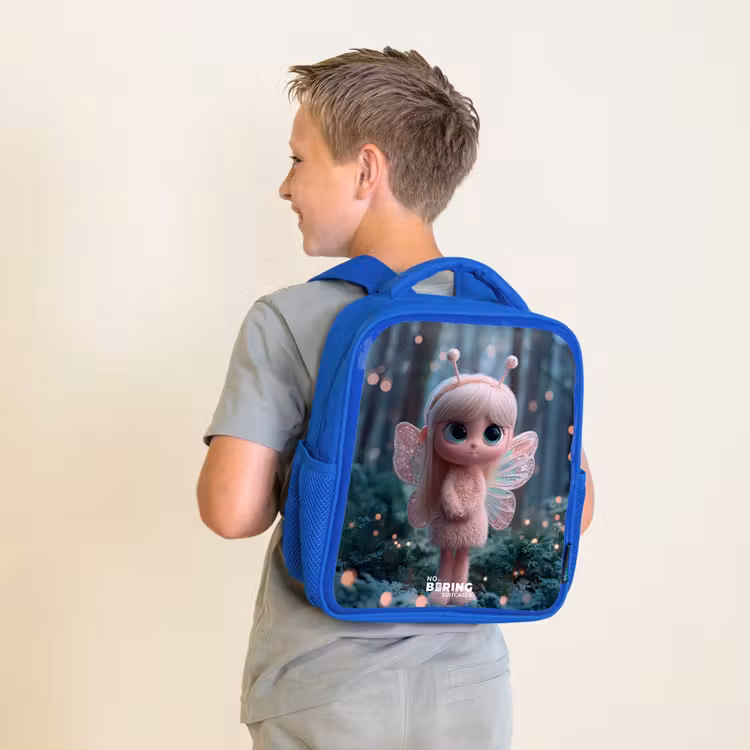 Kinderrucksack - Blau - Fee - Wald - Glitzer — 2
