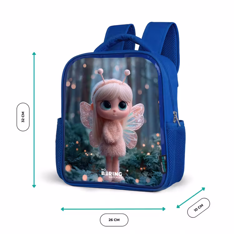 Kinderrucksack - Blau - Fee - Wald - Glitzer — 6