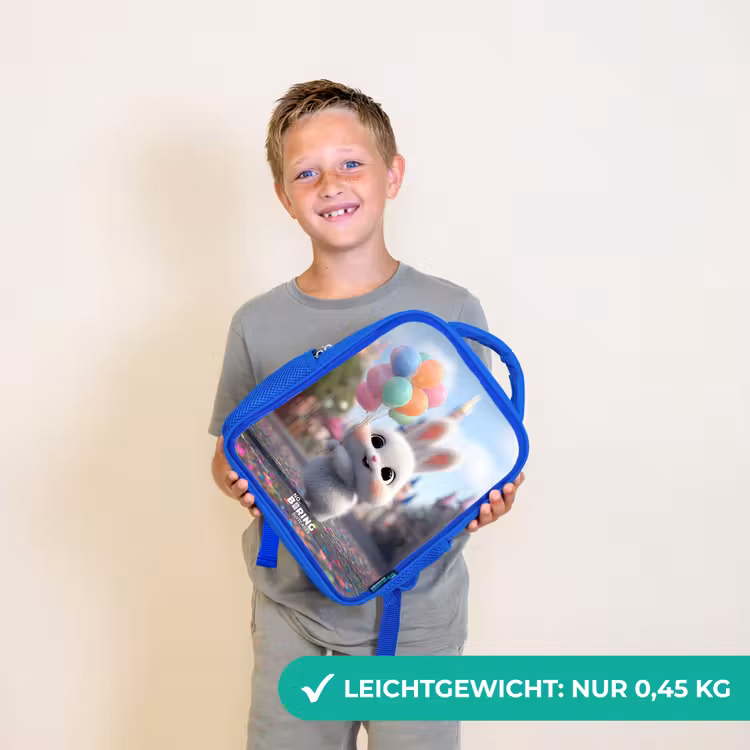Kinderrucksack - Blau - Kaninchen - Luftballons — 4