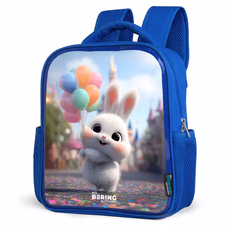 Kinderrucksack - Blau - Kaninchen - Luftballons — 7