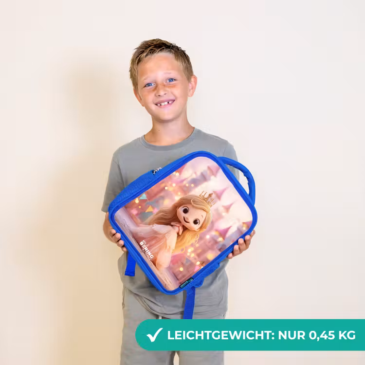 Kinderrucksack - Blau - Prinzessin - Rosa - Schloss — 4