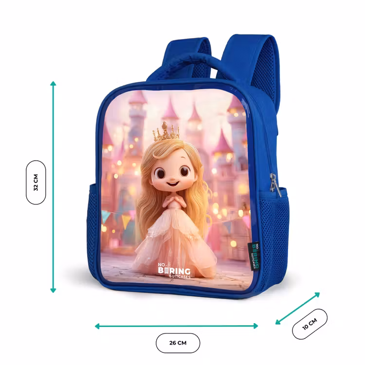 Kinderrucksack - Blau - Prinzessin - Rosa - Schloss — 6