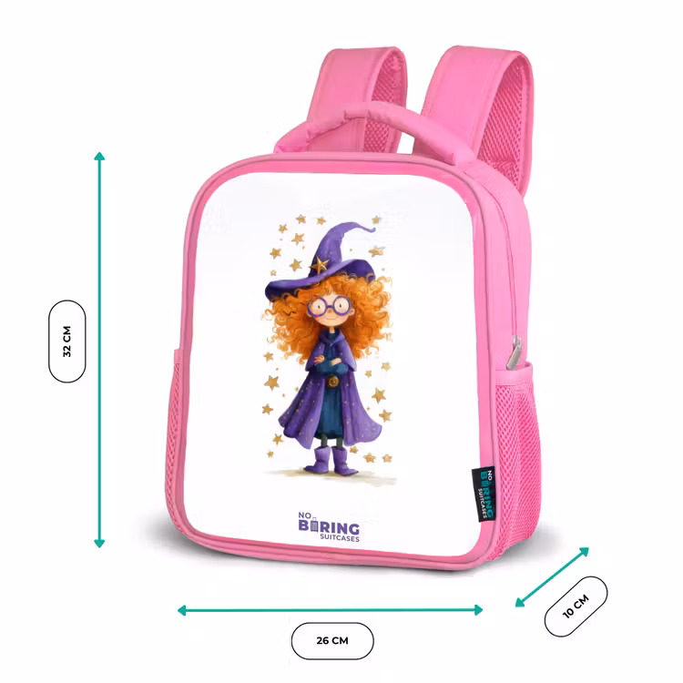 Kinderrucksack - Rosa - Sterrenmagie met krullen — 2